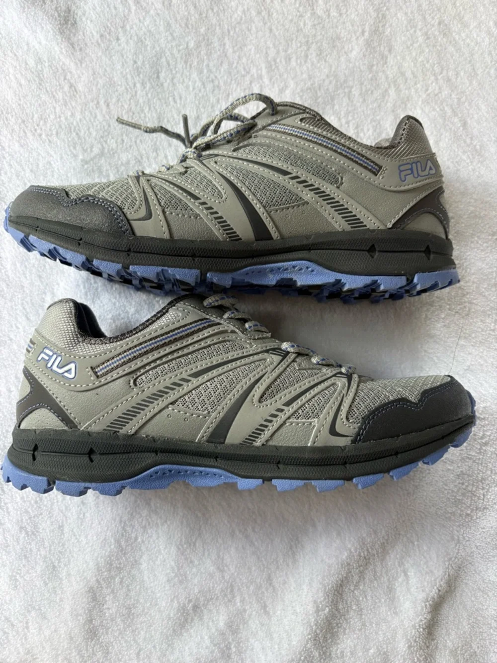 Fila Northampton Trail Sneakers Women’s 8.5 Grey Blue NEW w/ Box Hiking Shoes